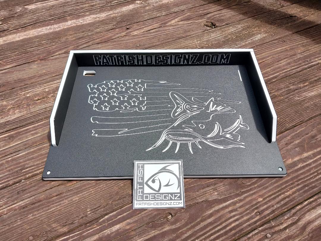 Cutting Board w/ Freedom Fish Design (ruler optional)