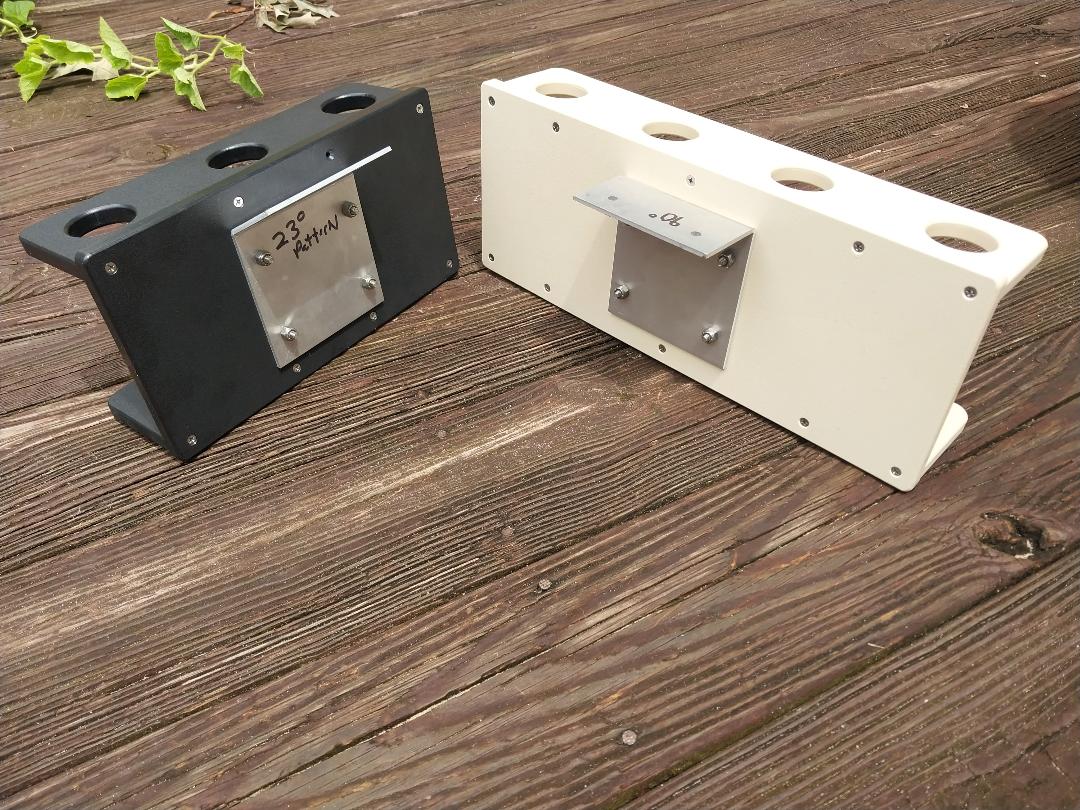 Aluminum track bracket 0 -23-45-55 and 90 degree (holds many diffrent fat fish designz accessories