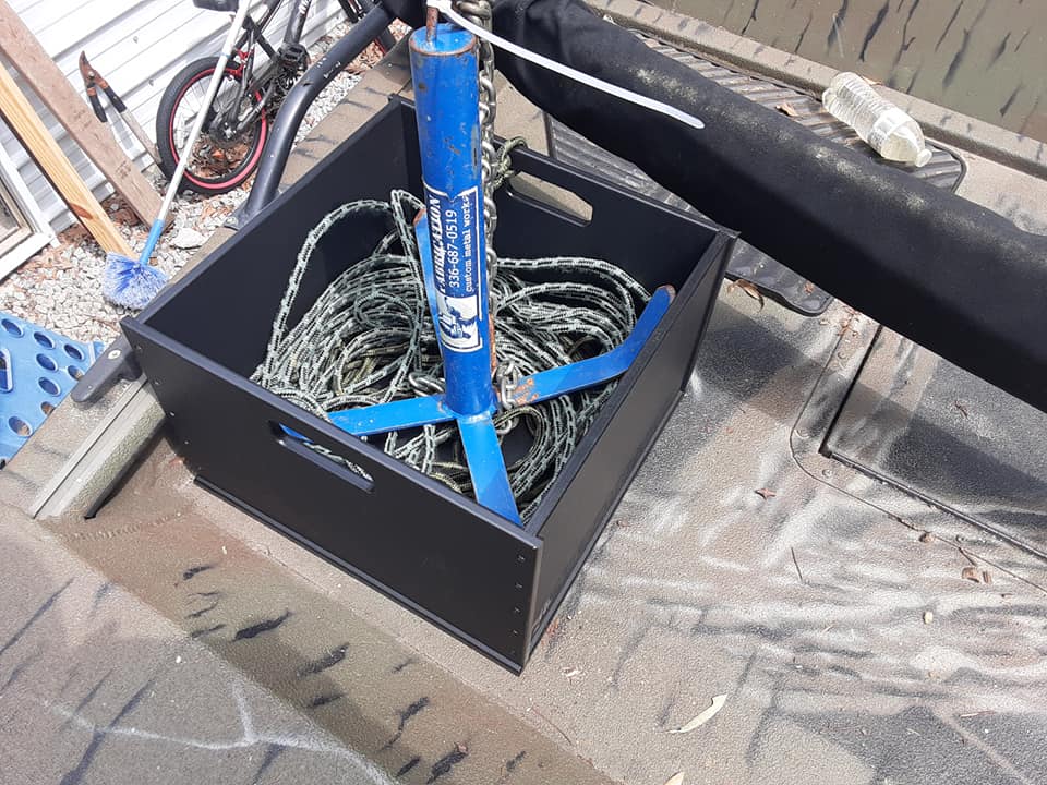 fat fish designz anchor box / multi purpose storage box-w anchor-loaded w anchor and rope