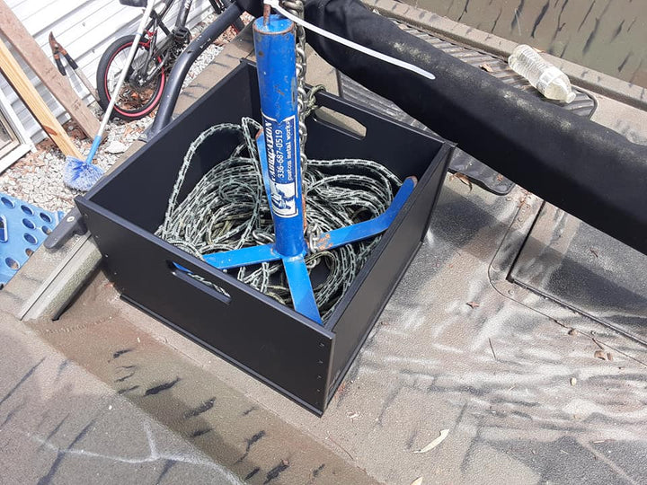 fat fish designz anchor box / multi purpose storage box-w anchor-loaded w anchor and rope
