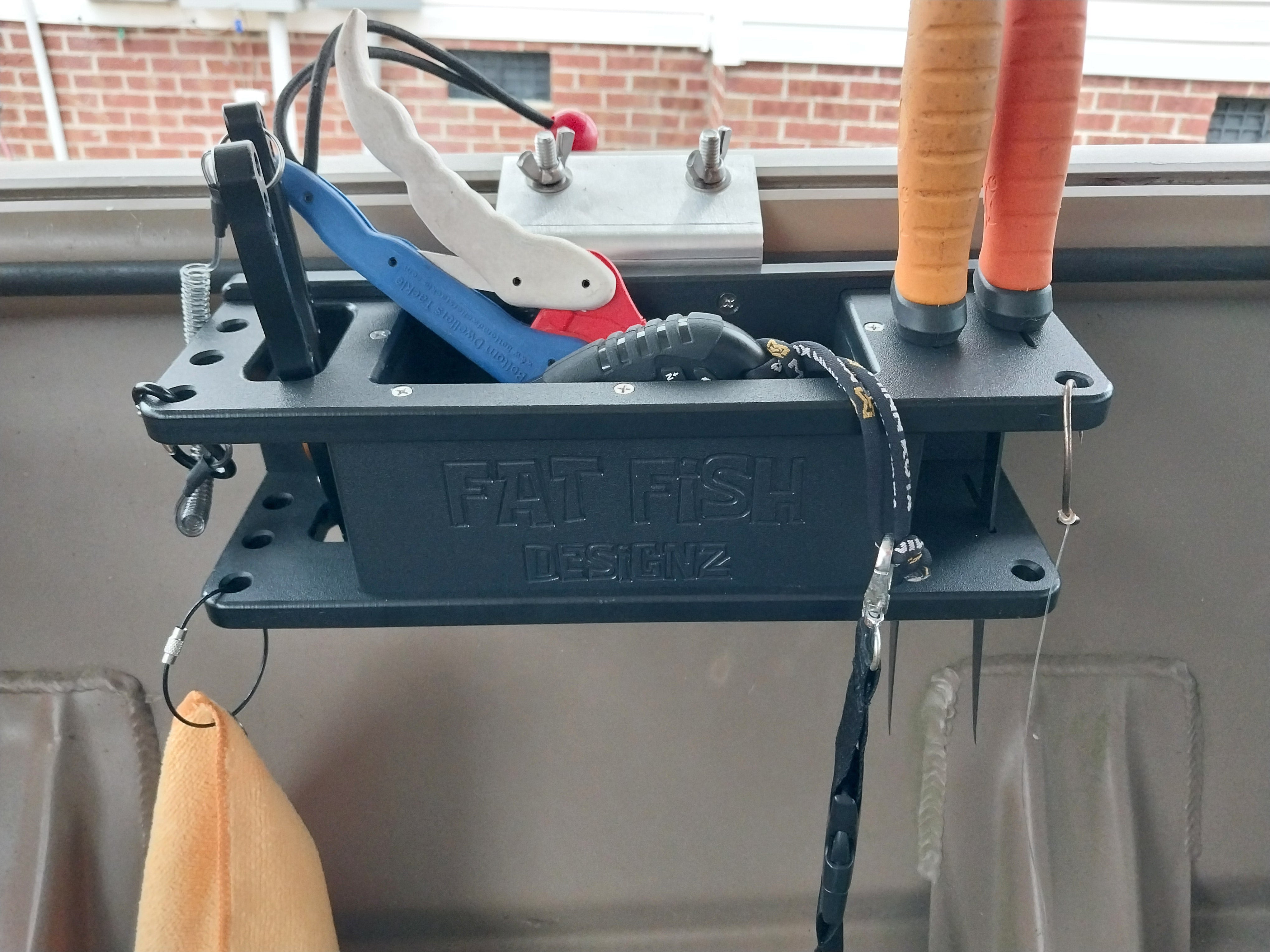 diy black box for fishing Tool Box fishing tools holder(with or w/o track mount) Orange / NO BRACKET INCLUDED