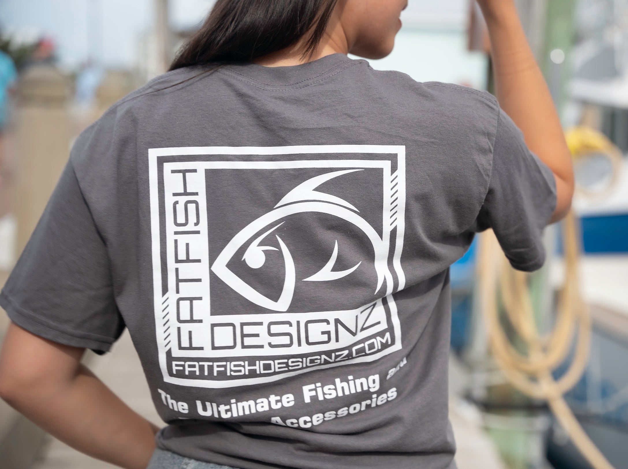 Fat fish designz T-Shirts , Hats, Bait towels and stickers