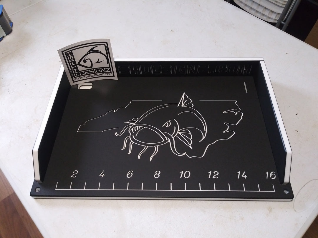 Boat Cutting board / Bait cutting board (your state outline w catfish head)