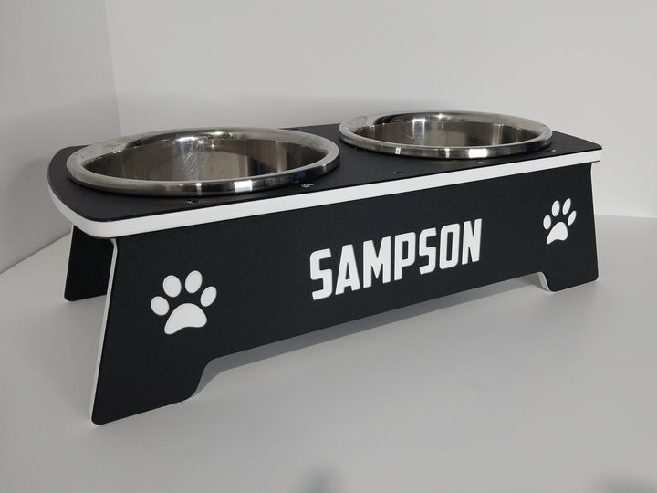 2-bowl large black w white engraving