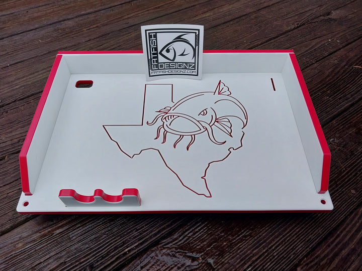 Boat Cutting board / Bait cutting board (your state outline w catfish head)