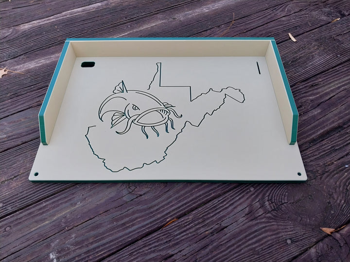 Boat Cutting board / Bait cutting board (your state outline w catfish head)