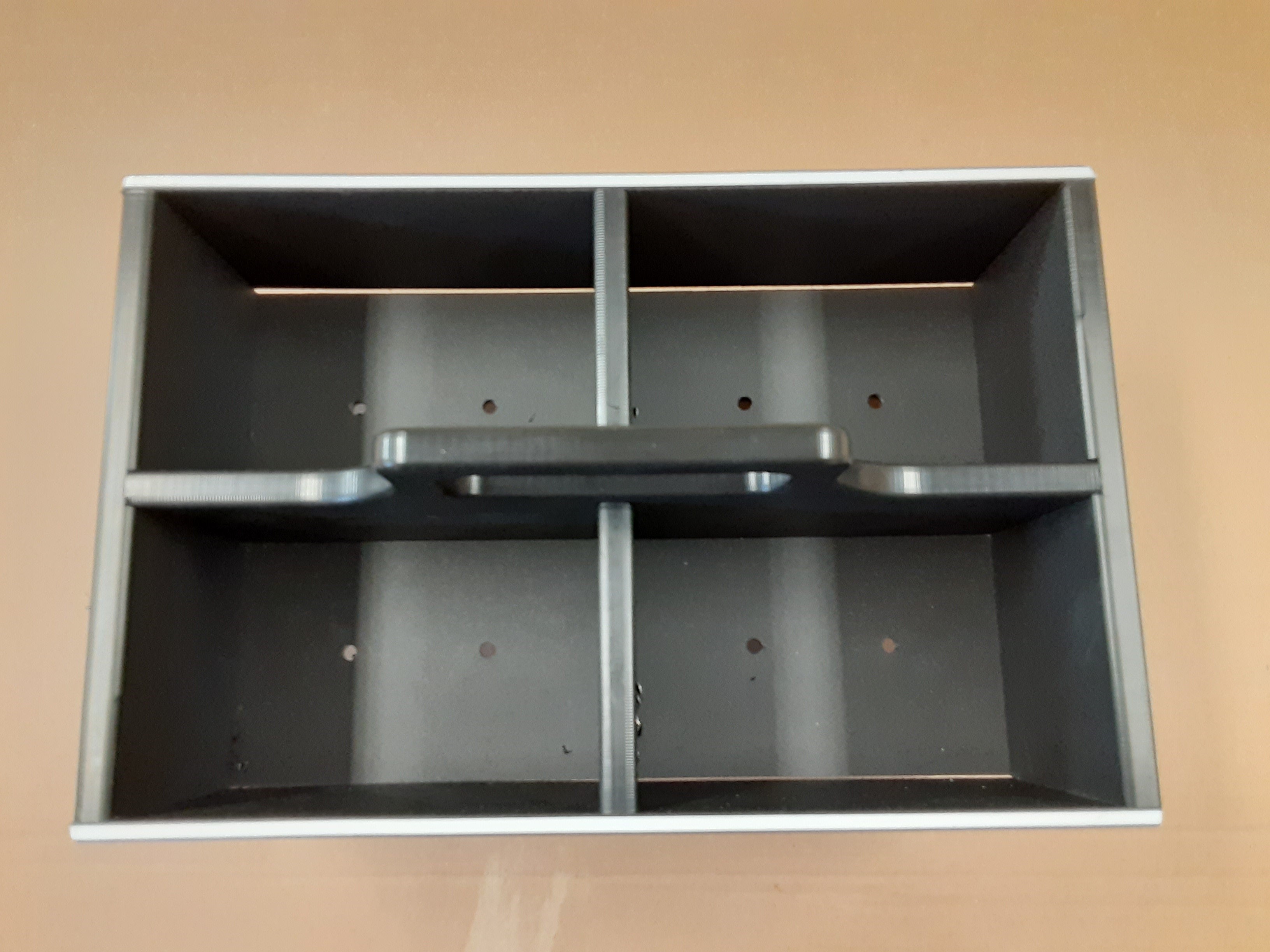 Fishing Weight box/ lead Sinker storage box-4 compartment fat fish designz