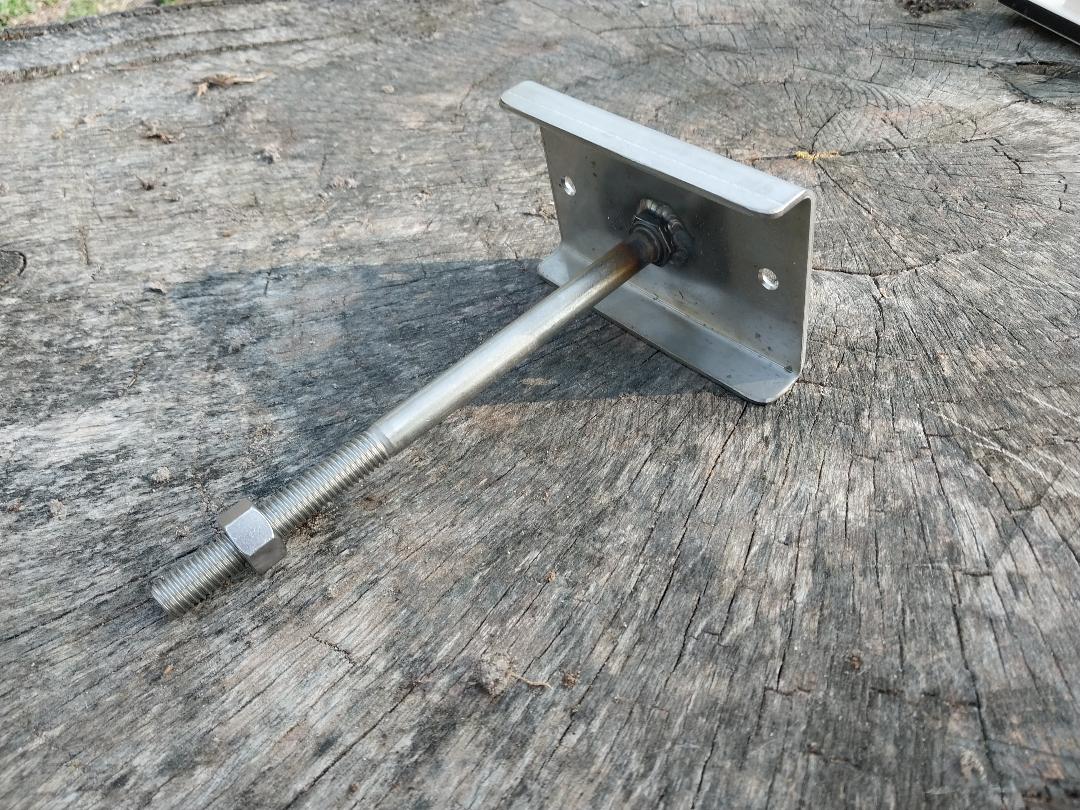 Cutting board mount- (1/2" thread just like a rod holder)