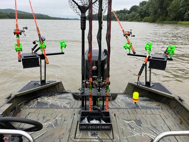 V8 seat post rod rack , vertical fishing Rod holder (holds 8 catfish style rods)