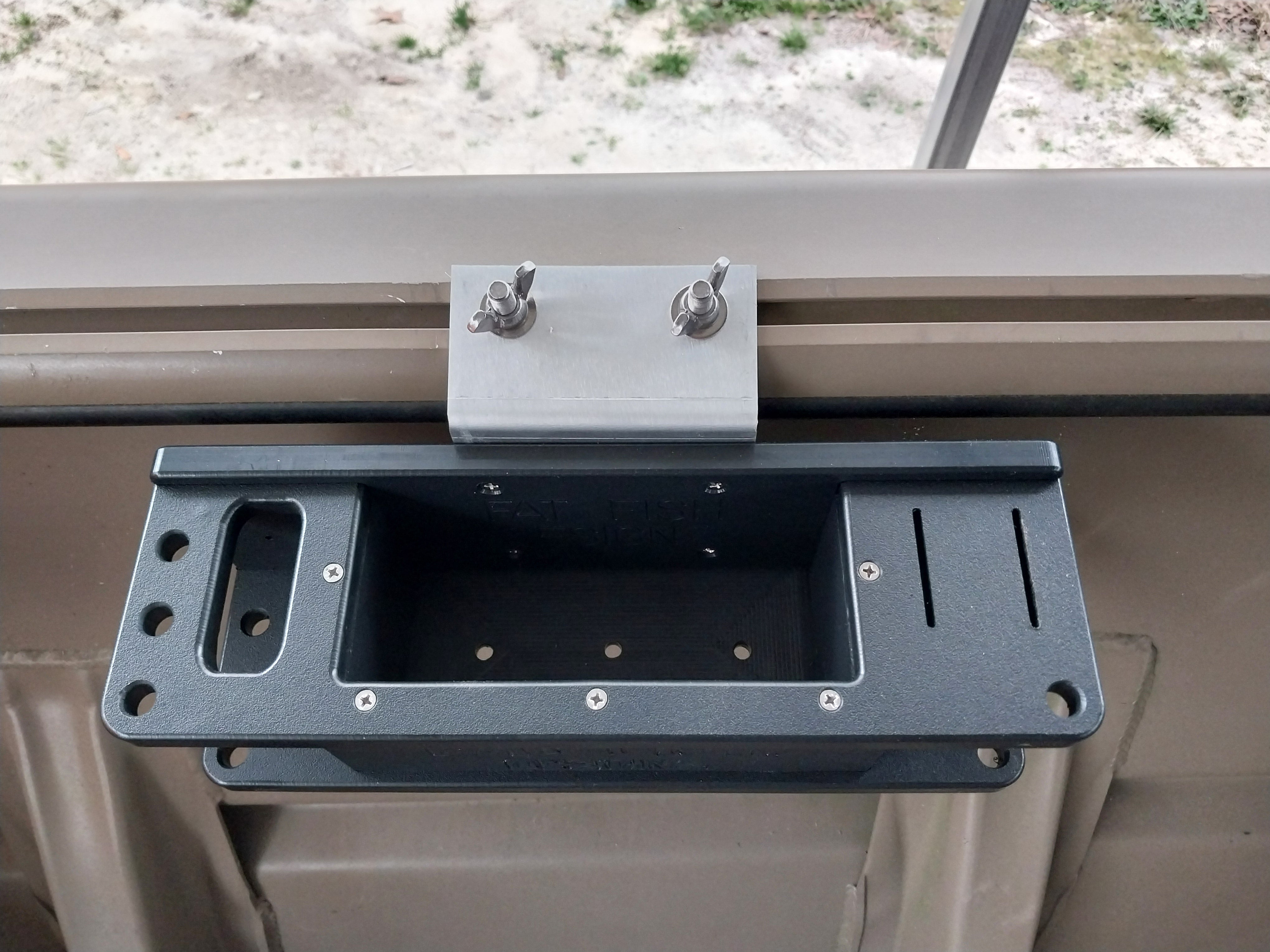 Tool box- track mounted tool holder