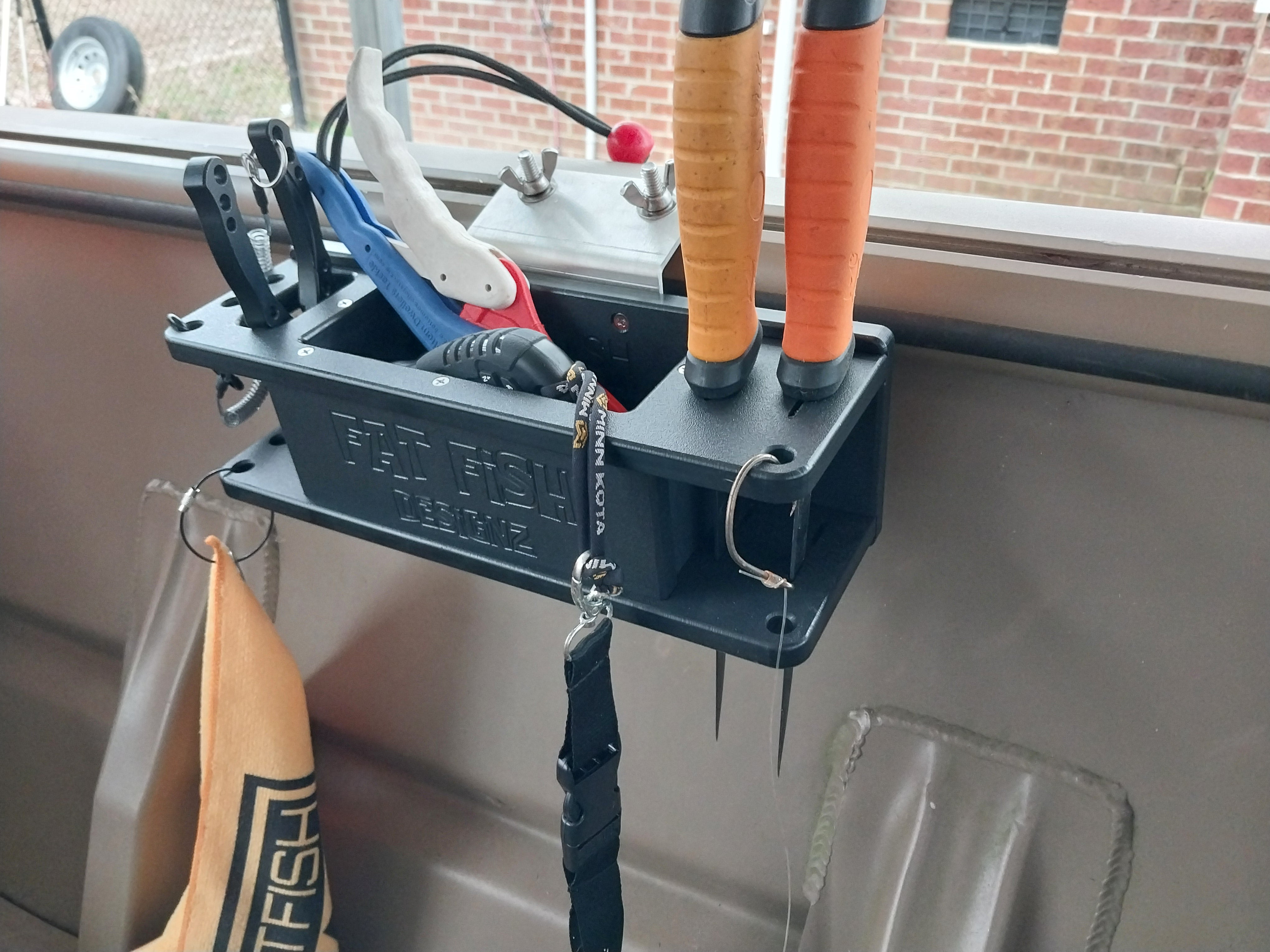 Tool box- track mounted tool holder